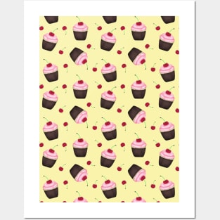 Cupcake pattern Posters and Art